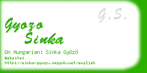 gyozo sinka business card