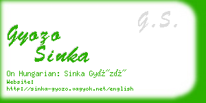 gyozo sinka business card